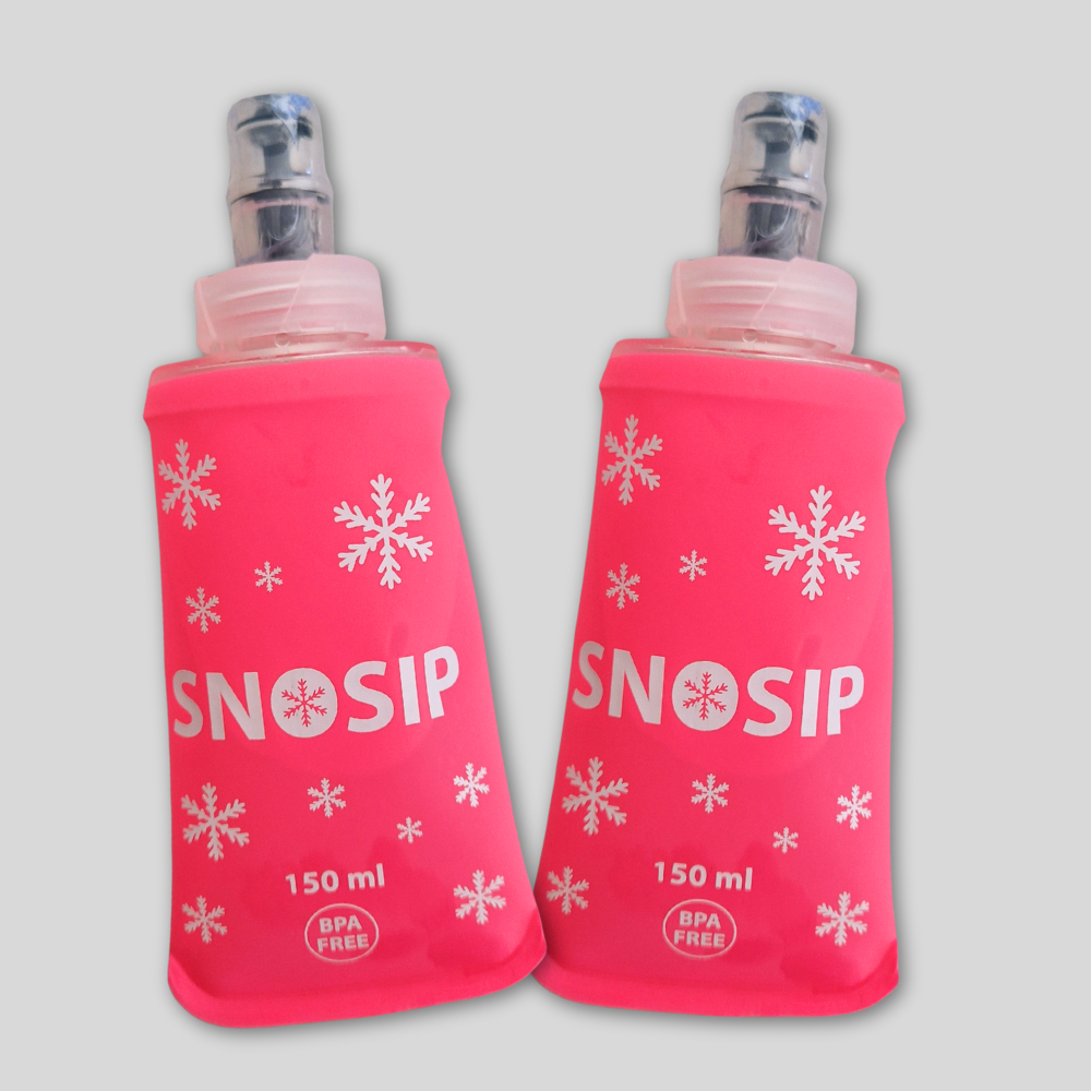 Set of 2 Pink Water Bottles - 150 ml