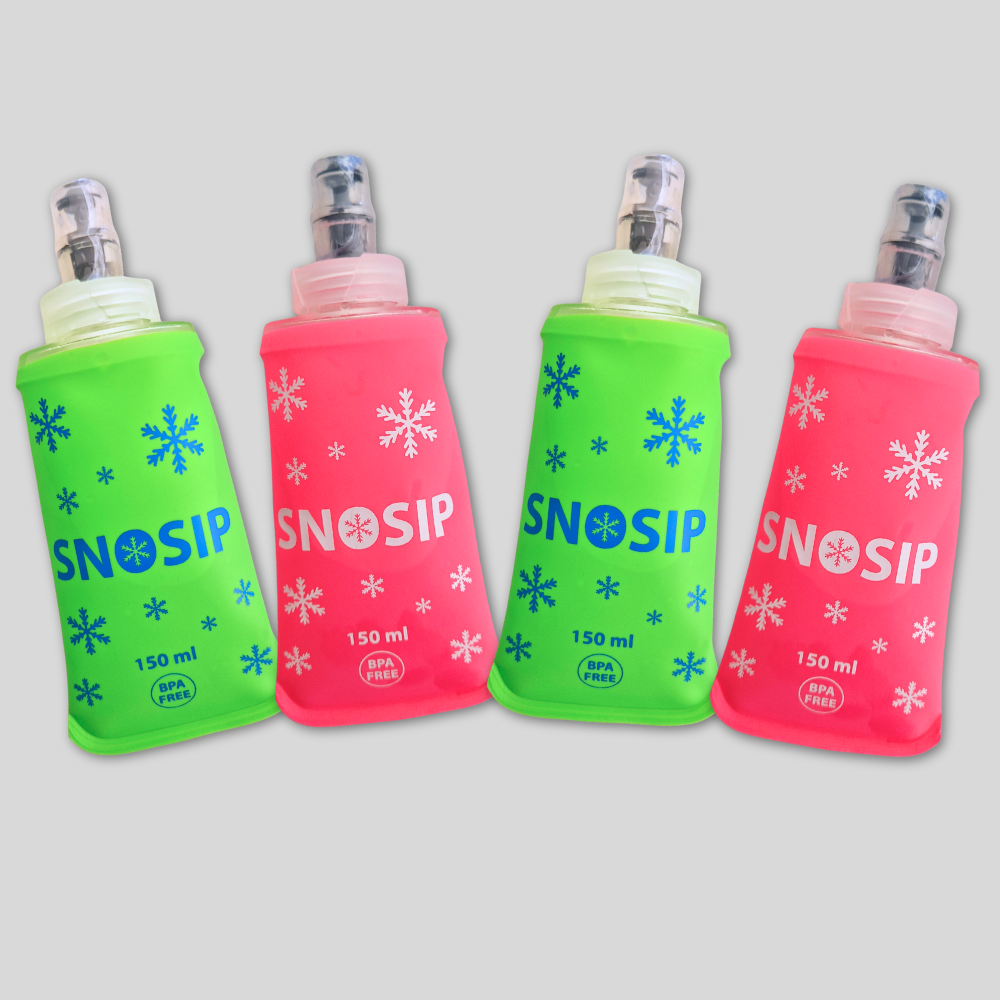 Lot de 4 Gourdes (2 Gourdes Roses + 2 Gourdes Vertes) - 150ml