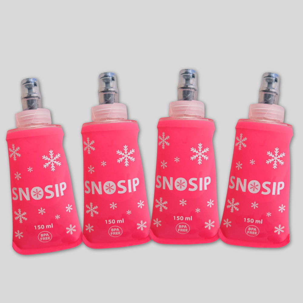 Set of 4 Water Bottles (4 Pink Bottles) - 150ml
